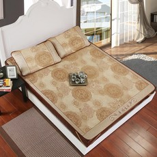 Cotton Field 棉花田傢飾 富麗天然涼爽冰絲藤蓆 提花藤蓆 50%聚酯纖維+50%植物纖維