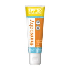 thinkbaby 新寶貝 純物理防曬霜 幼兒款, SPF 50 廣譜UVA/UVB 防水 (80 分鐘) 無BPA 89ml, 1條
