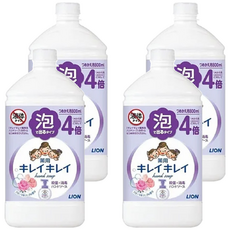 LION 獅王 趣淨 日本原裝進口 泡沫洗手慕斯補充瓶 花香, 800ml, 4件