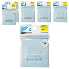 TEMPO 節奏牌 SN-312 圓角便利貼 3x3inch 100枚, 藍色, 6入, 1組