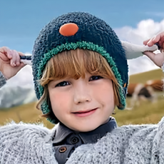 KOCOTREE 糯糯絨動物護耳毛帽, 企鵝團團, L