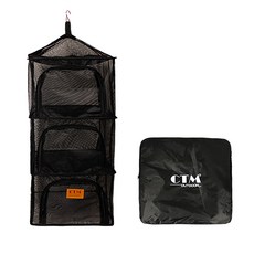 CTM 方形收納網, 黑色, 3層, 1個