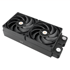 thermaltake 曜越 TOUGHFAN 14 Pro 高風壓靜音風扇, 低噪音運行31.6 dB-A, 特殊材料扇葉高效運作, 卓越冷卻效果, CL-F160-PL14BL-A, 黑色, 2個