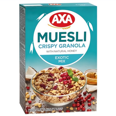 AXA 穀物麥片 亞麻籽莓果 天然蜂蜜 口感酥脆香甜非油炸, 375g, 1盒
