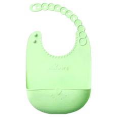 miniware 矽膠圍兜 食品級矽膠材質, 甜檸檬綠, 1件