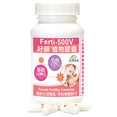 Healthwomen 赫而司 日本TSUNO高純度肌醇葉酸, 含肌醇500毫克, 葉酸149微克, 低敏植物膠囊, 全素食品, 90顆, 1罐