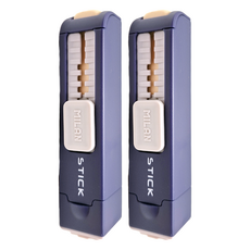 MILAN 可推式橡皮擦 + 削筆器, 藍色, 2個