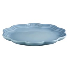 LE CREUSET 瓷器蕾絲花邊盤, 海岸藍, 1個