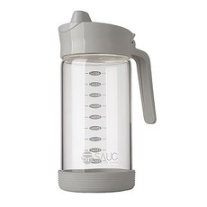 SP SAUCE 日本免開蓋防滑玻璃油壺醬料壺 灰色, 1個, 480ml
