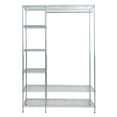 dayneeds 日需百備 輕型電鍍插管四層大衣櫥 掛衣架 收納架 層架 鐵架 附布套