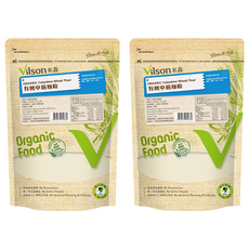 Vilson 米森 有機中筋麵粉, 芬蘭原裝進口, 100%全粒小麥研磨烘培粉, 500g, 2包