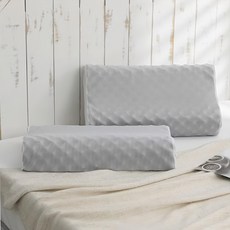 Ishur 伊舒爾 石墨烯乳膠枕 遠紅外線發熱 促進血液循環 SEK防蹣技術 舒適透氣, 60 × 40 × 8~12cm, 顆粒按摩型, 2個