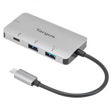 Targus ACH228 USB-C集線器 100W充電 USB 3.2 Gen 1高速傳輸 銀色, 1個
