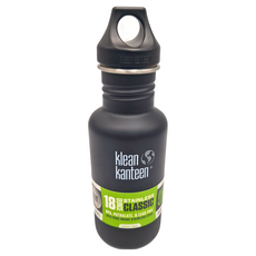 Klean Kanteen 不銹鋼瓶 18oz*170g #304食用級鋼材, 消光黑, 532ml, 1個