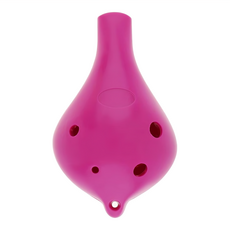 6孔中音C調 樹脂陶笛 粉色 六孔設計 指法簡單易學 輕巧便攜, 1個