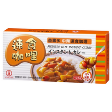 KONG YEN 工研 益壽多咖哩 中辣, 125g, 1盒