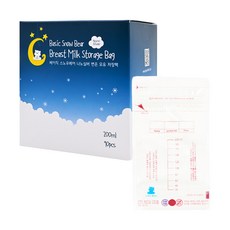 Snow Bear 小白熊 BASIC SNOW BEAR 奈米銀感溫母乳儲存密封袋 200ml 90入, 1盒