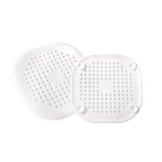 Axis 艾克思 方形地板/水槽TPR吸盤式排水濾網蓋 白色, 2個, 1入