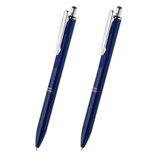 SARASA GRAND 尊爵按壓式鋼珠筆, 金屬質感外觀 0.4mm筆芯, 水性墨水耐水, 專利彈性筆夾, 海軍藍, 2支