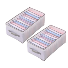 分隔收納盒, 44 x 25 x 17cm, 灰色, 2個