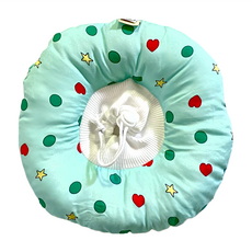 SassyDog 伊莉莎白圈/防舔圈/寵物頭套, 綠色菱格, 1個