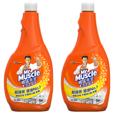 Mr Muscle 威猛先生 廚房清潔劑重裝瓶補充裝 溶油 輕鬆去垢 除菌, 500g, 2瓶