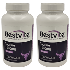 Bestvite 牛磺酸膠囊, 120顆, 1.1g, 2罐