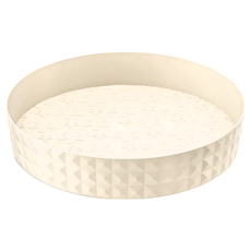 小麥購物 多功能旋轉置物盤 C493 165g, 奶油白, 2個