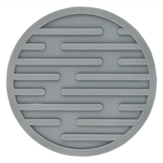 祈樂森活 幾何圖防滑矽膠杯墊 10入, 10 x 0.5cm, 北歐灰, 1組