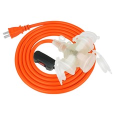 PowerSync 包爾星克 2P 1擴3帶燈防水蓋動力延長線 TPSIN3DN3100, 1個, 10m, 橘色