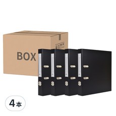 ECO Chungwoon D型3孔活頁夾, 黑色, 4本