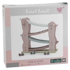Label Label 櫻花粉小汽車木質軌道組 觸覺/感知開發玩具 滿月/彌月送禮推薦, 櫻花粉, 1盒