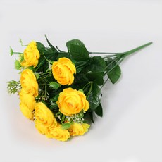 Joart 人造娜娜玫瑰花束, 黃色, 3個