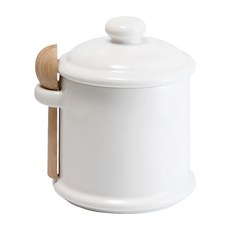 ZERO JAPAN 陶瓷儲物罐，帶木勺, 300ml, 1個