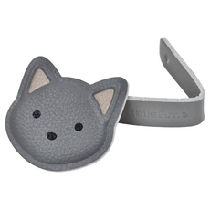 tails&me 尾巴與我 專屬配件 動物友善皮革 附贈皮革帶與頸吊掛 輕鬆配戴尾巴與我頸繩系列, 4 x 3.9cm, 灰貓 泥灰色, 1個