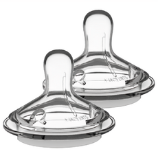 nanobebe 母感奶嘴 雙重透氣 柔軟矽膠 多種流速可選, 3個月以上, 2個