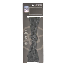 SPOX FLEX TIE 綁式運動頭帶, 吸濕排汗, 2.5~7 x 74cm, AMEBA BLACK 黑變形蟲, 1條