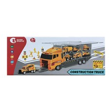 CUTE STONE 兒童工程小汽車與運輸車套裝玩具 帶音樂和燈光, 1盒