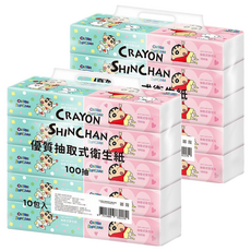 AKIRA 御衣坊 Shinchan 蠟筆小新 抽取式衛生紙 3層 17.5 x 15.5cm 100張, 10包, 2袋