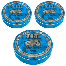 REUZEL 藍豬超強水性髮油 Blue Pomade 強力定型 高光澤 12oz/340g, 3件