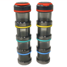 Fullicon 護立康 疊疊防潮保健盒 (二入) - PP塑料材質, ABS, 矽膠, 尺寸14.1 x 3.6 x 3.6 cm, 掛環設計, 1組