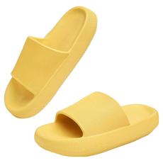 EVA日系厚底拖鞋 柔軟親膚透氣舒適 38~39, 38~39cm, 淺黃色, 1雙