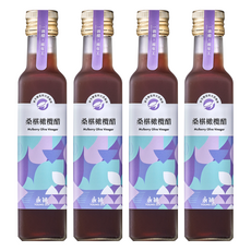 YOUNG ZEN 永禎 濃醇醋 桑葚橄欖醋, 清爽口感微甜滋味, 台灣之光世界美食獎認證, 零化學添加ISO食品安全把關, 250ml, 4瓶