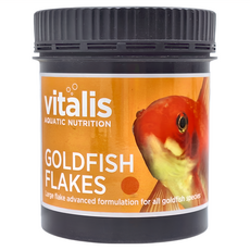 vitalis AQUATIC NUTRITION 金魚薄片飼料, 大型薄片先進配方, 適用於所有金魚品種, 15g, 1罐