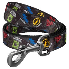 COLLAR 扣樂 DC漫畫尼龍牽繩, 正義聯盟 黑色, 1條