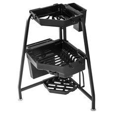 簡約時尚廚房瀝水置物架, 黑色, 1個