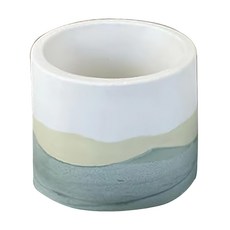 小圓柱水泥盆, 油墨山嵐, 1個