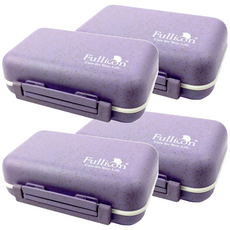 護立康 六格環保防潮保健盒 PLA澱粉生質塑料 紫色, 4個