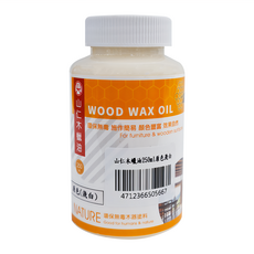 山仁 木蠟油 原色淺白 250ml 環保無毒木器塗料 DIY家具護理 木材表面保護, 1罐