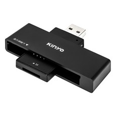 Kinyo 多合一晶片讀卡機 23.5 x 11 x 65mm 15g, KCR-356, 1個